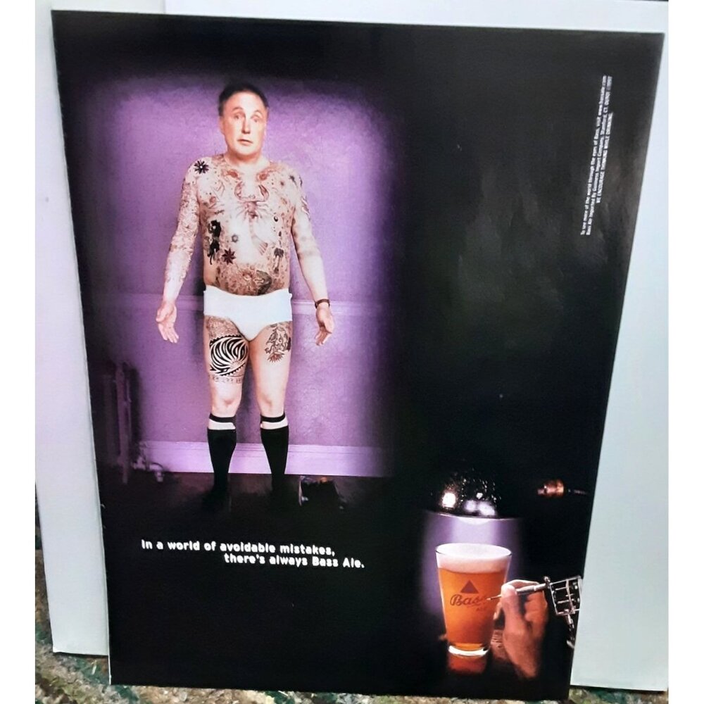 1998 Bass Ale Beer Avoid Mistakes Original Print Ad